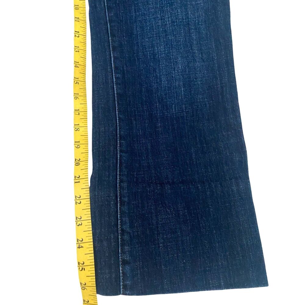 Talbots Barely Boot Cut Jeans 10 Short Dark Wash Indigo High Rise Denim Stretch - Picture 8 of 10